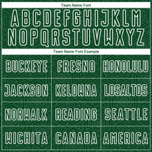 Load image into Gallery viewer, Custom Green White Geometric Shapes Sublimation Soccer Uniform Jersey