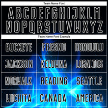 Load image into Gallery viewer, Custom Black White Flame Sublimation Soccer Uniform Jersey