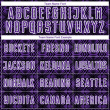 Load image into Gallery viewer, Custom Purple Black-White Geometric Shapes Sublimation Soccer Uniform Jersey