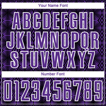 Load image into Gallery viewer, Custom Purple Black-White Geometric Shapes Sublimation Soccer Uniform Jersey