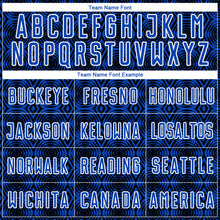 Load image into Gallery viewer, Custom Thunder Blue Black-White Geometric Shapes Sublimation Soccer Uniform Jersey