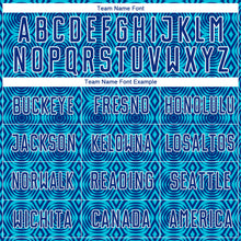 Load image into Gallery viewer, Custom Royal Lakes Blue-White Geometric Shapes Sublimation Soccer Uniform Jersey