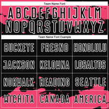 Load image into Gallery viewer, Custom Black Neon Pink-White Abstract Fragment Art Sublimation Soccer Uniform Jersey