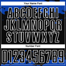 Load image into Gallery viewer, Custom Black Thunder Blue-White Abstract Fragment Art Sublimation Soccer Uniform Jersey