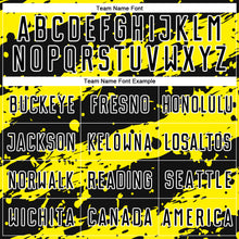 Load image into Gallery viewer, Custom Black Light Yellow-White Splash Sublimation Soccer Uniform Jersey