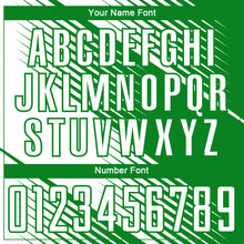 Load image into Gallery viewer, Custom White Grass Green Line Sublimation Soccer Uniform Jersey