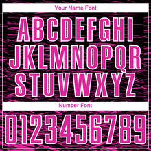 Load image into Gallery viewer, Custom Black Deep Pink-White Line Sublimation Soccer Uniform Jersey