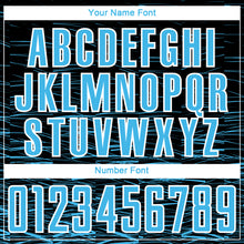 Load image into Gallery viewer, Custom Black Sky Blue-White Line Sublimation Soccer Uniform Jersey