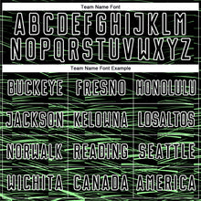 Load image into Gallery viewer, Custom Black Pea Green-White Line Sublimation Soccer Uniform Jersey