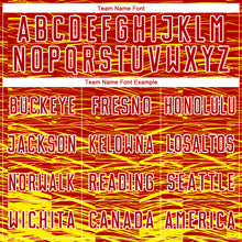 Load image into Gallery viewer, Custom Red Light Yellow-White Line Sublimation Soccer Uniform Jersey