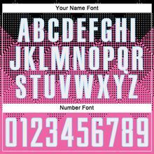 Load image into Gallery viewer, Custom Pink Black-LIght Blue Gradient Square Shape Sublimation Soccer Uniform Jersey