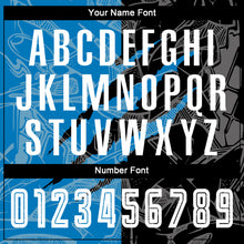 Load image into Gallery viewer, Custom Graffiti Pattern Black-Blue Scratch Sublimation Soccer Uniform Jersey