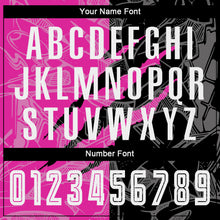 Load image into Gallery viewer, Custom Graffiti Pattern Black-Deep Pink Scratch Sublimation Soccer Uniform Jersey