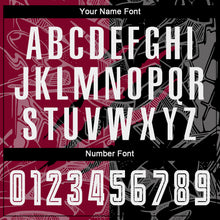 Load image into Gallery viewer, Custom Graffiti Pattern Black-Maroon Scratch Sublimation Soccer Uniform Jersey