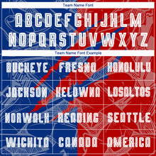 Load image into Gallery viewer, Custom Graffiti Pattern Red-Royal USA Scratch Sublimation Soccer Uniform Jersey