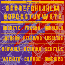 Load image into Gallery viewer, Custom Graffiti Pattern Yellow Red-Purple Scratch Sublimation Soccer Uniform Jersey