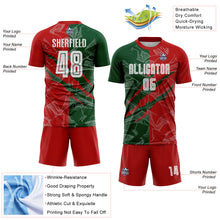 Load image into Gallery viewer, Custom Graffiti Pattern Red-Green Scratch Sublimation Soccer Uniform Jersey