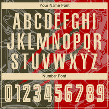 Load image into Gallery viewer, Custom Graffiti Pattern City Cream Red-Olive Scratch Sublimation Soccer Uniform Jersey