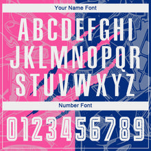 Load image into Gallery viewer, Custom Graffiti Pattern Pink-Royal Scratch Sublimation Soccer Uniform Jersey