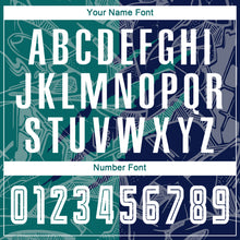 Load image into Gallery viewer, Custom Graffiti Pattern Teal-Navy Scratch Sublimation Soccer Uniform Jersey