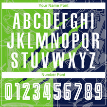 Load image into Gallery viewer, Custom Graffiti Pattern Aurora Green-Navy Scratch Sublimation Soccer Uniform Jersey