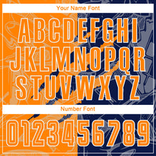 Load image into Gallery viewer, Custom Graffiti Pattern Bay Orange-Navy Scratch Sublimation Soccer Uniform Jersey
