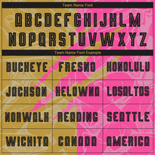 Load image into Gallery viewer, Custom Graffiti Pattern Black Old Gold-Pink Scratch Sublimation Soccer Uniform Jersey