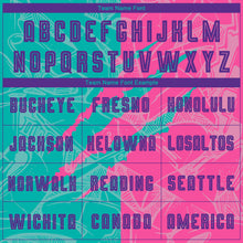 Load image into Gallery viewer, Custom Graffiti Pattern Purple Teal-Pink Scratch Sublimation Soccer Uniform Jersey