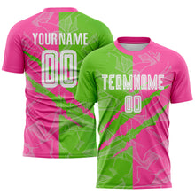 Load image into Gallery viewer, Custom Graffiti Pattern Aurora Green-Pink Scratch Sublimation Soccer Uniform Jersey
