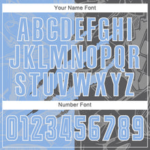 Load image into Gallery viewer, Custom Graffiti Pattern Light Blue-Steel Gray Scratch Sublimation Soccer Uniform Jersey