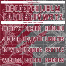 Load image into Gallery viewer, Custom Graffiti Pattern Crimson-Steel Gray Scratch Sublimation Soccer Uniform Jersey