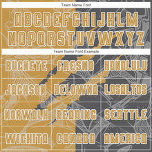 Load image into Gallery viewer, Custom Graffiti Pattern Old Gold-Steel Gray Scratch Sublimation Soccer Uniform Jersey