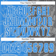 Load image into Gallery viewer, Custom Graffiti Pattern Powder Blue-Steel Gray Scratch Sublimation Soccer Uniform Jersey