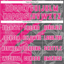 Load image into Gallery viewer, Custom Graffiti Pattern Hot Pink-Steel Gray Scratch Sublimation Soccer Uniform Jersey