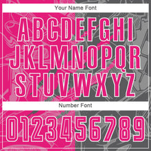 Load image into Gallery viewer, Custom Graffiti Pattern Hot Pink-Steel Gray Scratch Sublimation Soccer Uniform Jersey