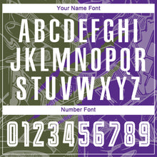 Load image into Gallery viewer, Custom Graffiti Pattern Olive-Purple Scratch Sublimation Soccer Uniform Jersey