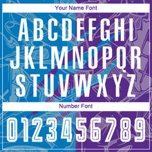 Load image into Gallery viewer, Custom Graffiti Pattern Blue-Purple Scratch Sublimation Soccer Uniform Jersey