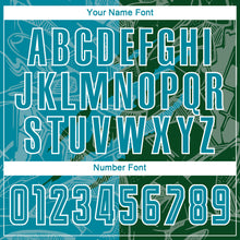 Load image into Gallery viewer, Custom Graffiti Pattern Teal-Green Scratch Sublimation Soccer Uniform Jersey