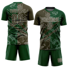 Load image into Gallery viewer, Custom Graffiti Pattern Olive-Green Scratch Sublimation Soccer Uniform Jersey