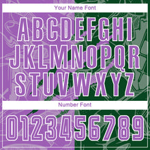 Load image into Gallery viewer, Custom Graffiti Pattern Medium Purple-Green Scratch Sublimation Soccer Uniform Jersey