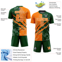 Load image into Gallery viewer, Custom Graffiti Pattern Bay Orange-Green Scratch Sublimation Soccer Uniform Jersey