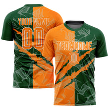 Load image into Gallery viewer, Custom Graffiti Pattern Bay Orange-Green Scratch Sublimation Soccer Uniform Jersey