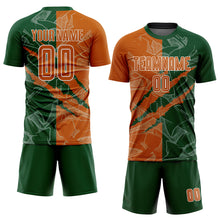 Load image into Gallery viewer, Custom Graffiti Pattern Texas Orange-Green Scratch Sublimation Soccer Uniform Jersey