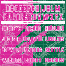 Load image into Gallery viewer, Custom Graffiti Pattern Deep Pink-Kelly Green Scratch Sublimation Soccer Uniform Jersey