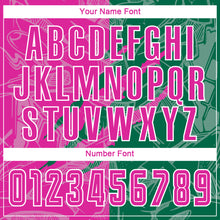 Load image into Gallery viewer, Custom Graffiti Pattern Deep Pink-Kelly Green Scratch Sublimation Soccer Uniform Jersey