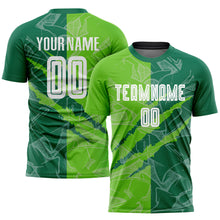 Load image into Gallery viewer, Custom Graffiti Pattern Aurora Green-Kelly Green Scratch Sublimation Soccer Uniform Jersey
