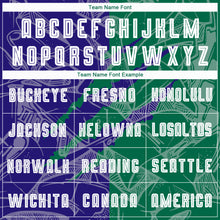 Load image into Gallery viewer, Custom Graffiti Pattern Dark Purple-Kelly Green Scratch Sublimation Soccer Uniform Jersey