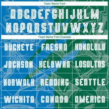 Load image into Gallery viewer, Custom Graffiti Pattern Blue-Kelly Green Scratch Sublimation Soccer Uniform Jersey