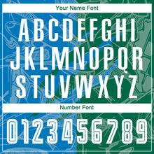 Load image into Gallery viewer, Custom Graffiti Pattern Blue-Kelly Green Scratch Sublimation Soccer Uniform Jersey