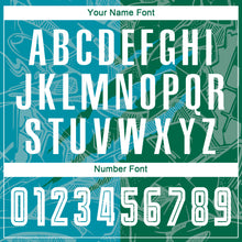 Load image into Gallery viewer, Custom Graffiti Pattern Teal-Kelly Green Scratch Sublimation Soccer Uniform Jersey
